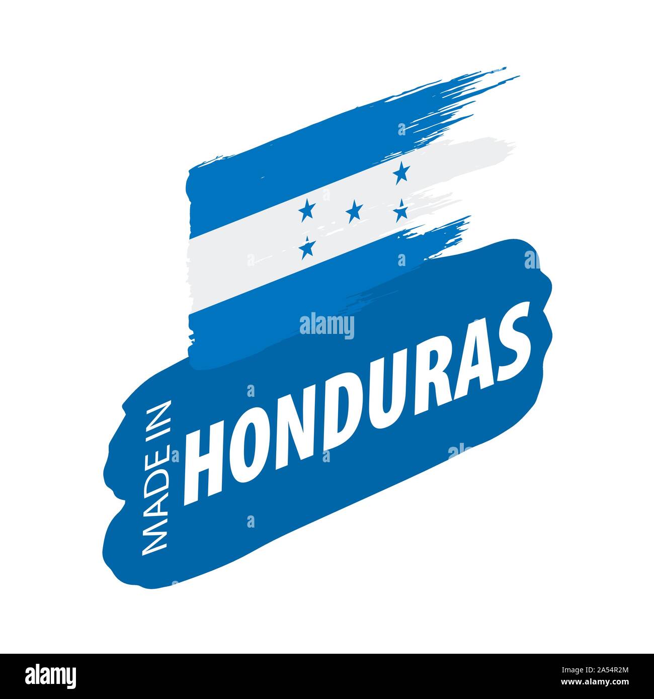 Drapeau Honduras, vector illustration sur fond blanc Image Vectorielle