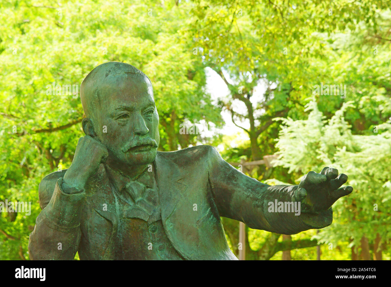 Statue de Souseki Natsume Banque D'Images