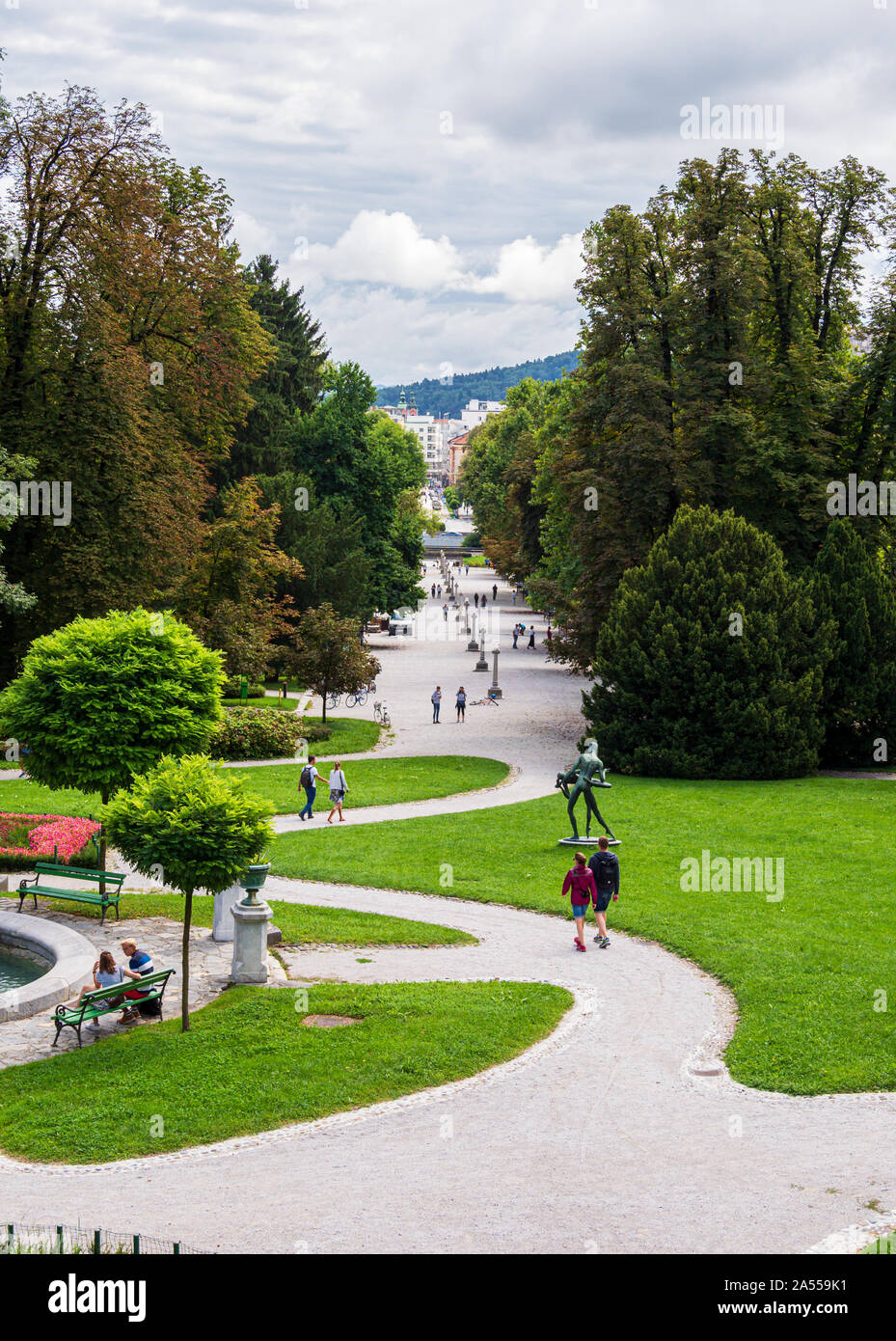 Parc Tivoli Ljubljana, Slovénie Banque D'Images