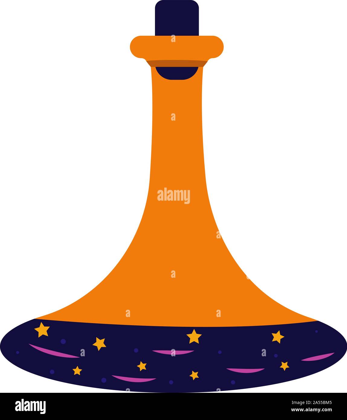 Potion magique dans une bouteille, la sorcellerie. L'Halloween. Icône du jeu de l'élixir magique. Pour la conception de l'interface utilisateur de l'app Illustration de Vecteur