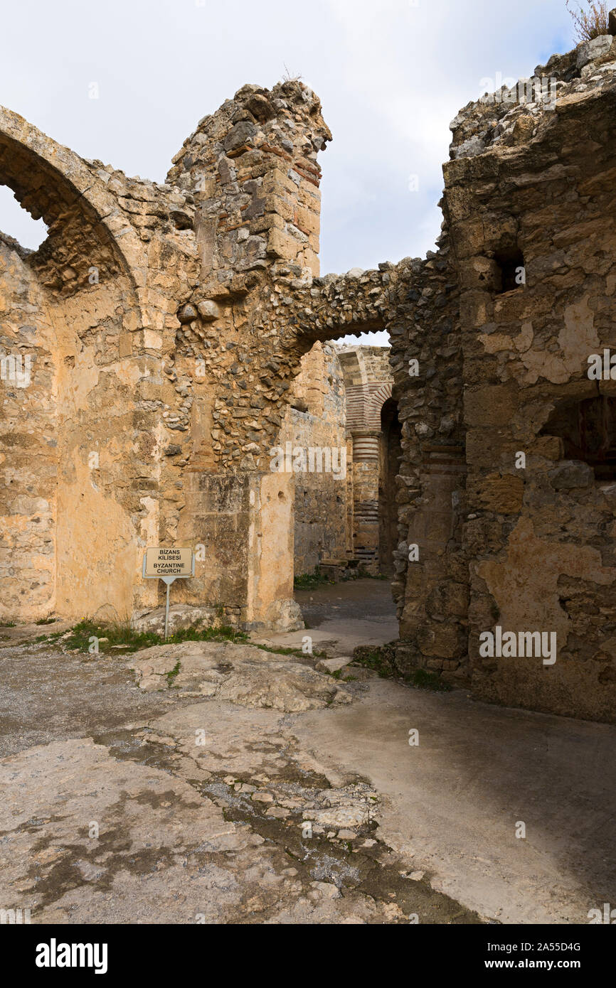 Burgfestung Saint Hilarion, Kyrenia, Girne, Tuerkische Republik Nordzypern Banque D'Images