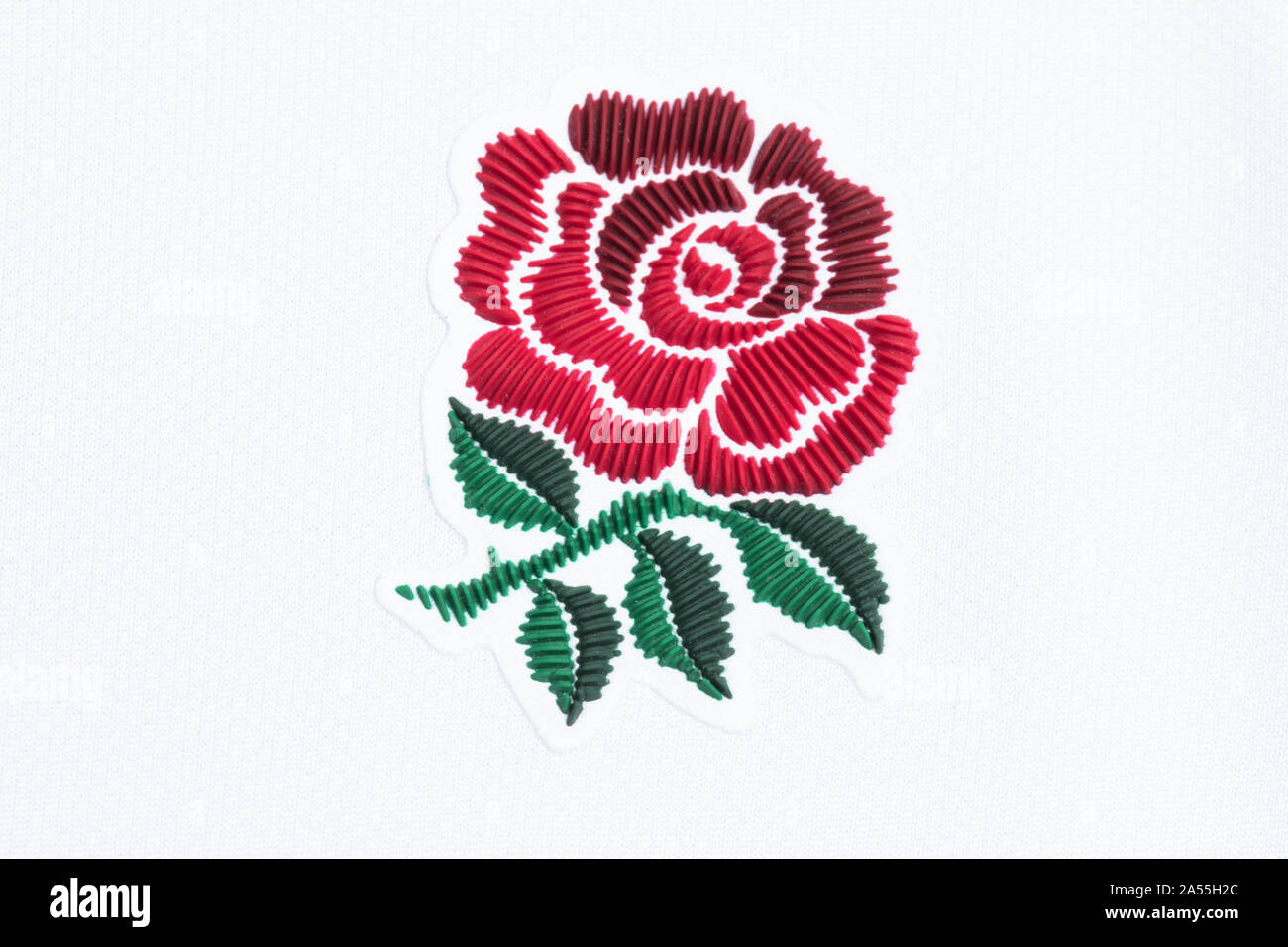 Close up of England Rugby World Cup 2019 Maillot Canterbury. Banque D'Images