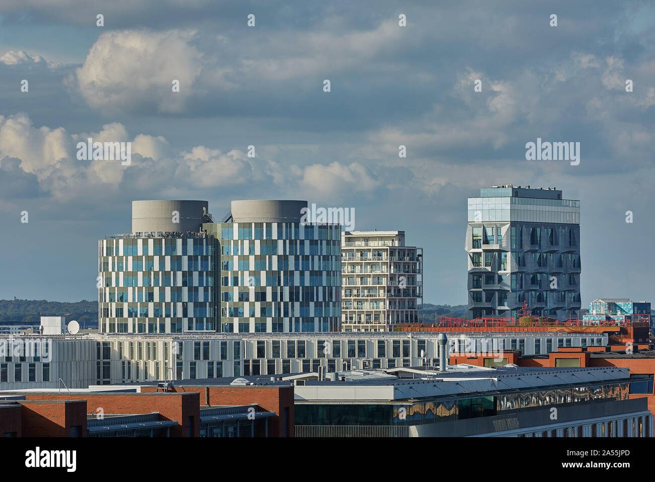 Copenhague, Danemark - 16 septembre 2017 : vue sur la ville de Copenhague au Danemark au cours de jour nuageux. Banque D'Images