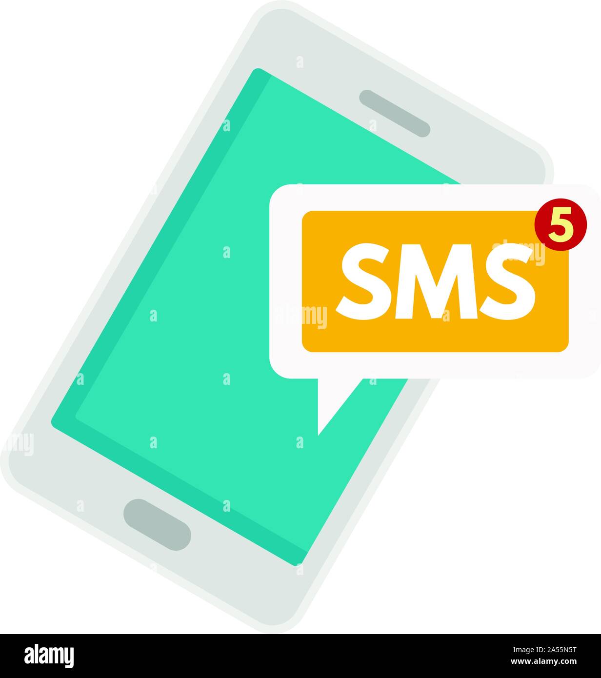 L'icône SMS du smartphone. Télévision illustration de l'icône vecteur sms smartphone pour la conception web Illustration de Vecteur