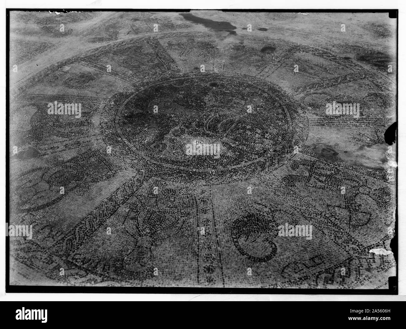 Divers sujets d'intérêt archéologique. Sol de mosaïque au Beth Alpha. Les signes du zodiaque. Banque D'Images