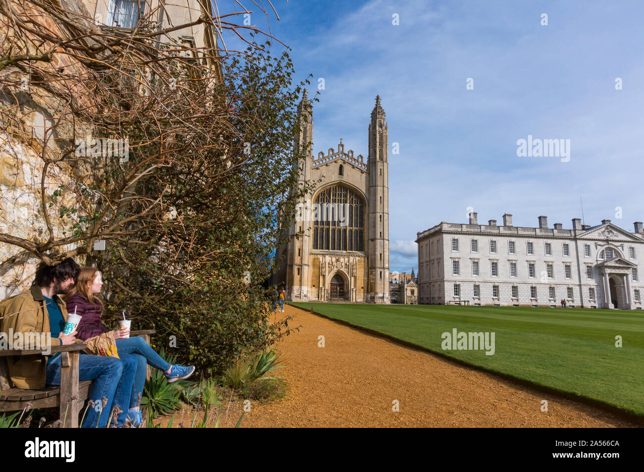 Le fabuleux King's College de l'Université de Cambridge. King's College et Clare College Banque D'Images