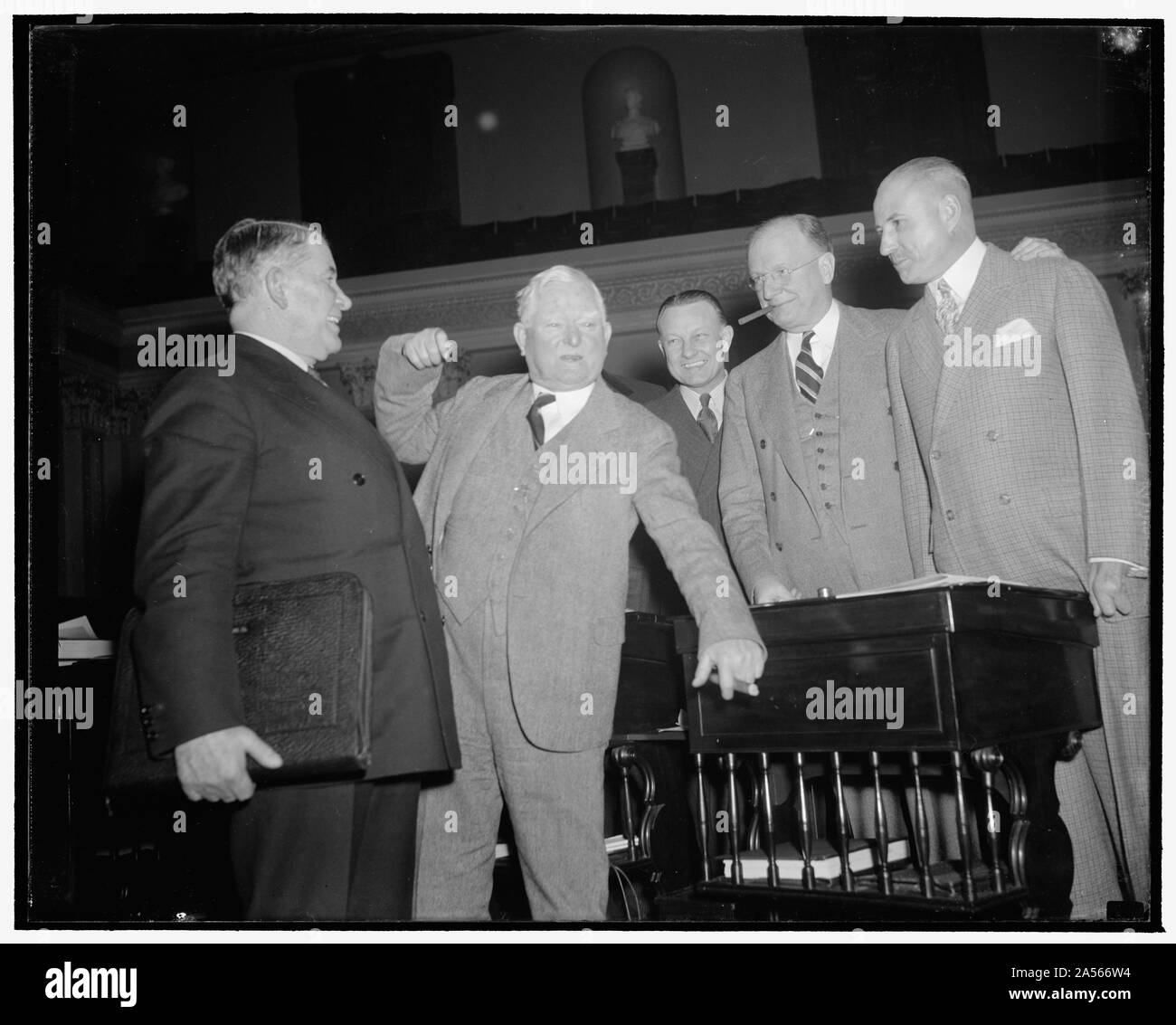 Le vice-président John Nance Garner avec group Banque D'Images