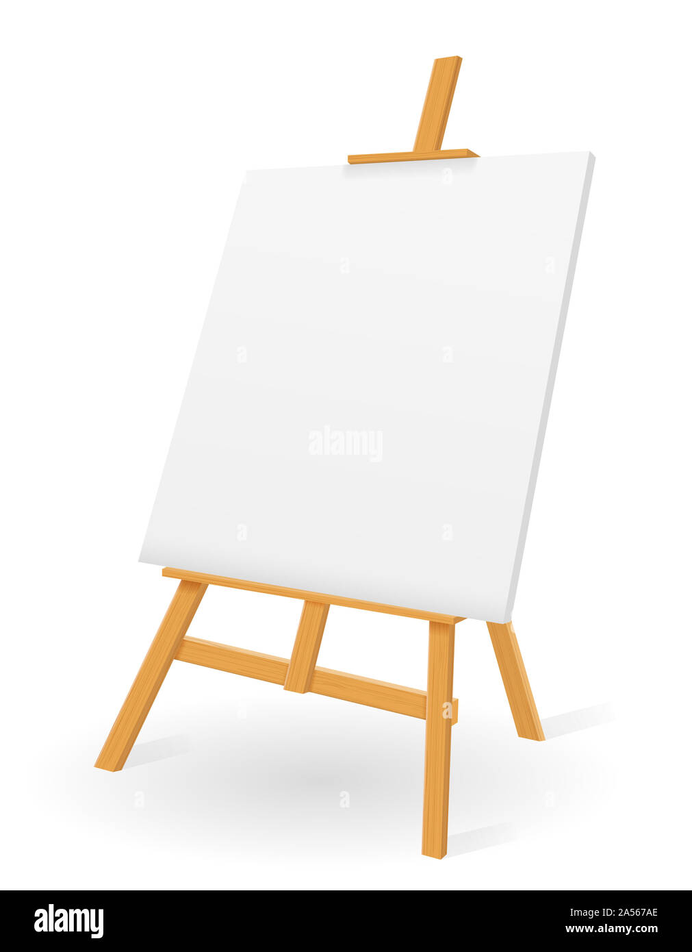 Chevalet pour la peinture et le dessin avec une feuille de papier vierge  modèle de conception vector illustration isolé sur fond blanc Photo Stock -  Alamy