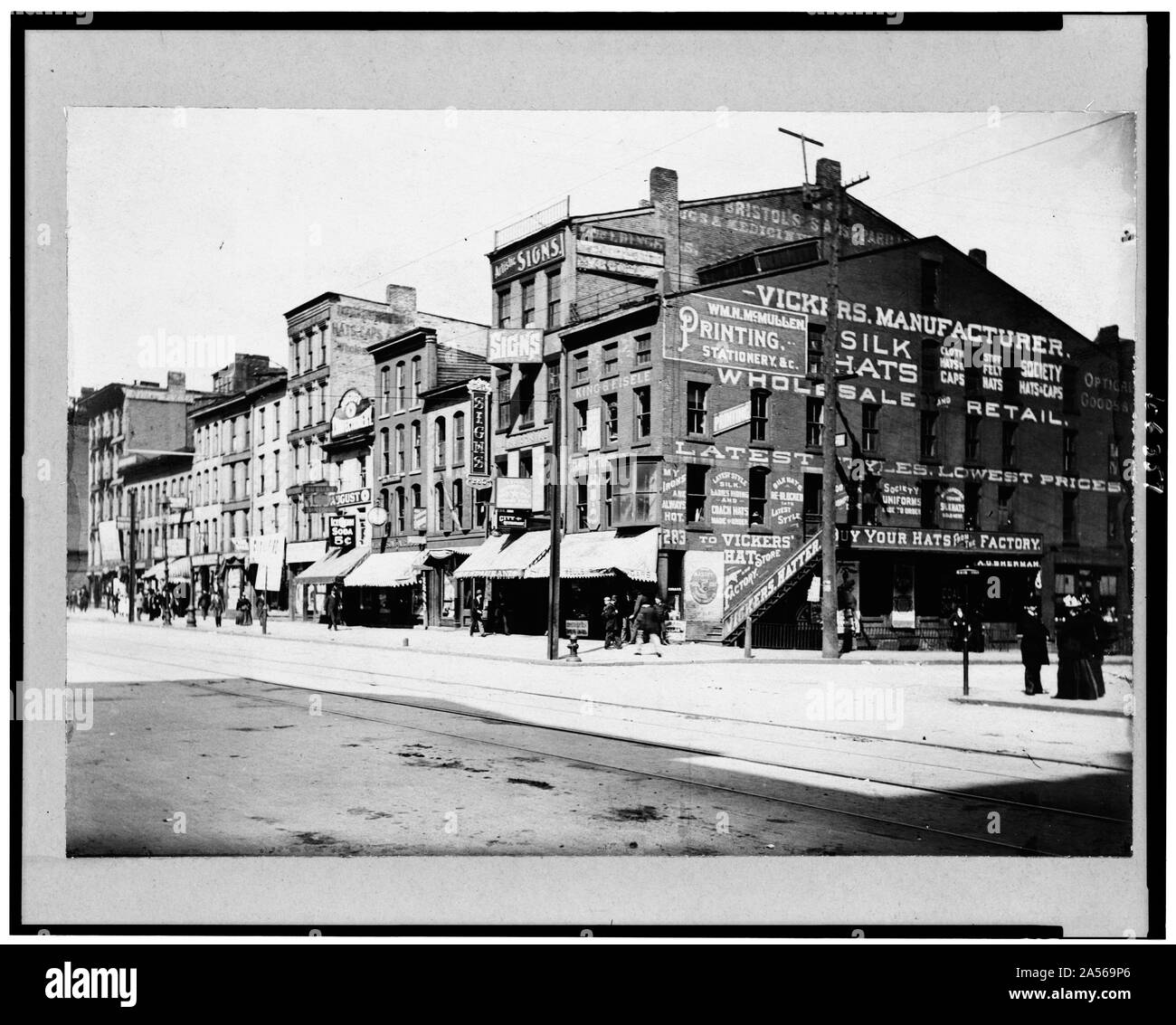 Vue avant d'Ellicott Square a été construit, Buffalo, New York Banque D'Images