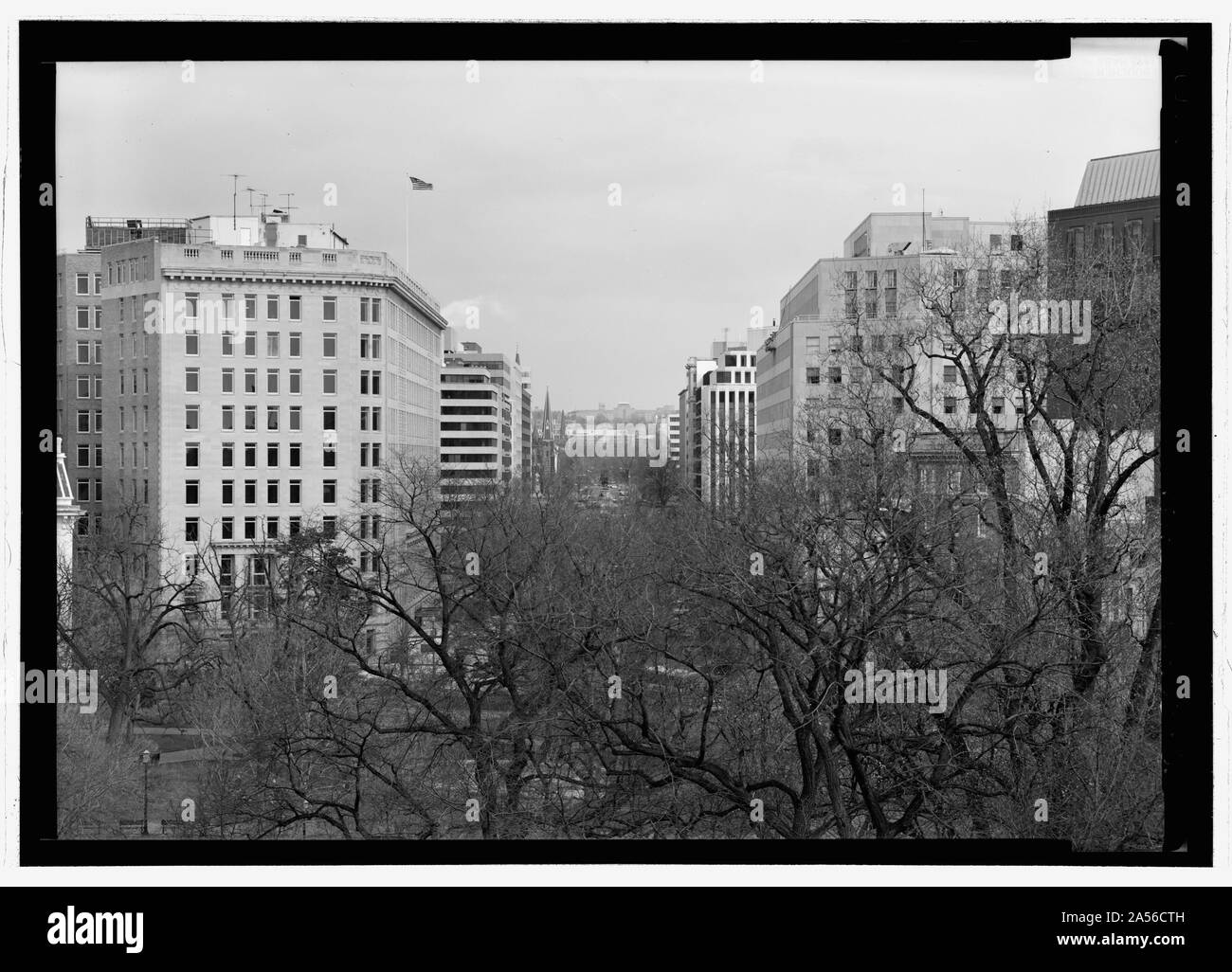 Voir l'affiche du président de White House's Park Banque D'Images