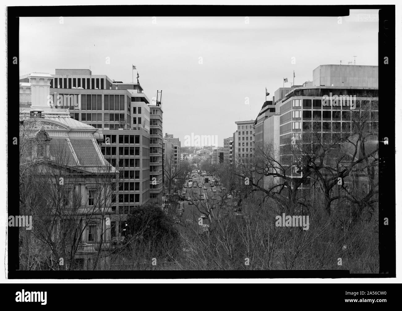 Voir à partir de la Maison Blanche montrant Eisenhower Executive Building Banque D'Images
