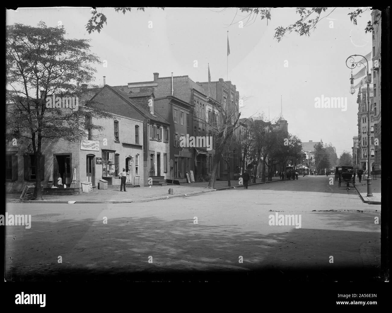 Vue sur 12th Street, N.W., côté ouest, à la rue du Nord à partir de C Banque D'Images