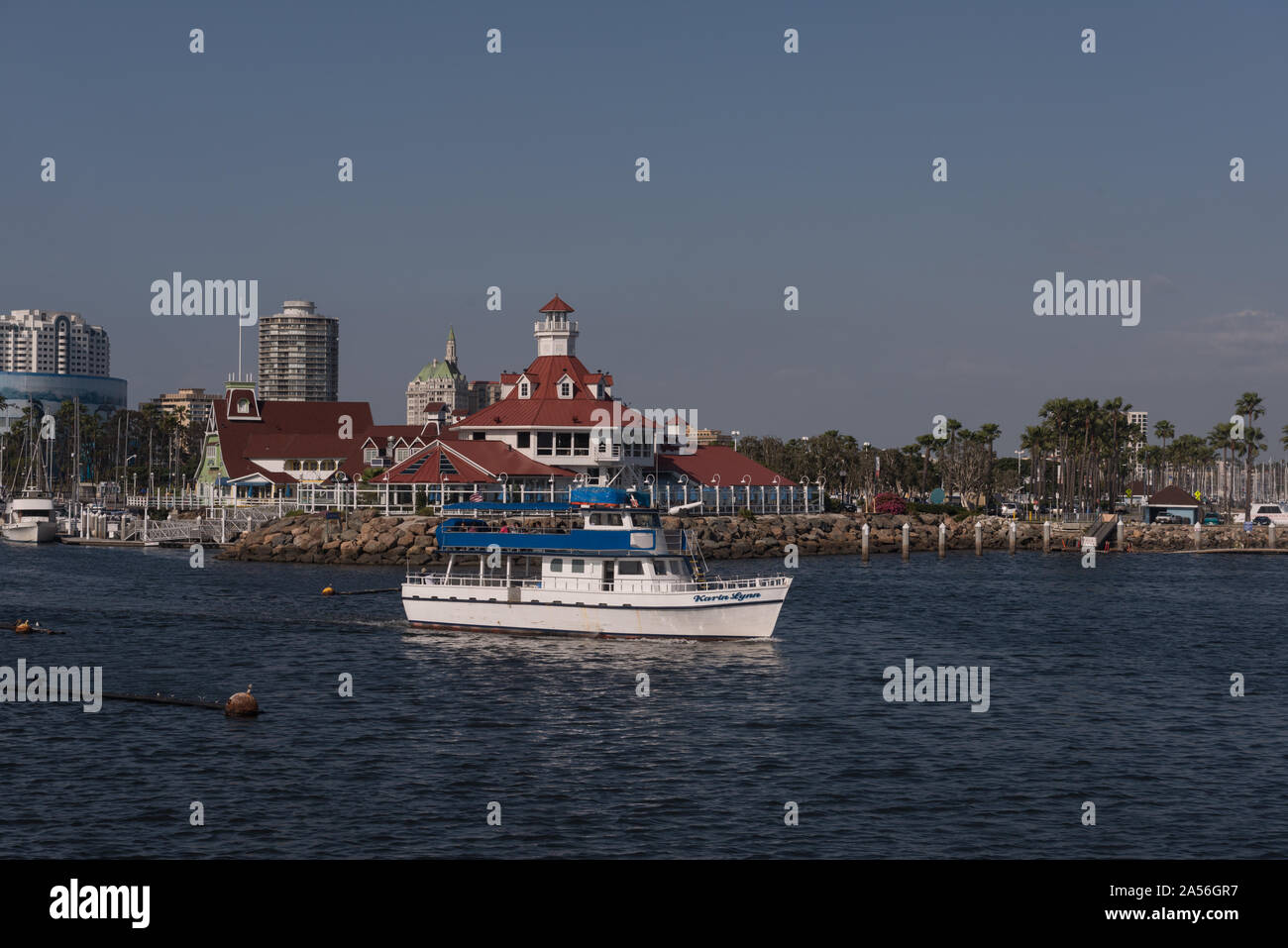 Vue sur le port, Long Beach, Californie Banque D'Images