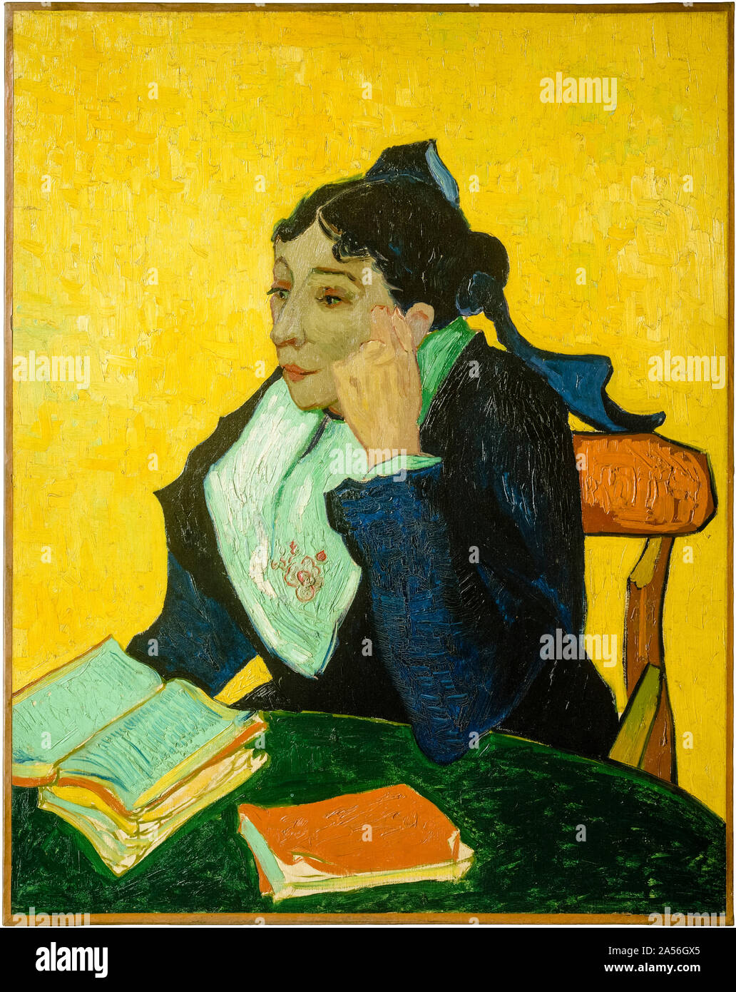 Vincent van Gogh, L'Arlésienne, Madame Ginoux, Joseph-Michel (Marie Julien, 1848-1911), portrait peinture, 1888-1889 Banque D'Images