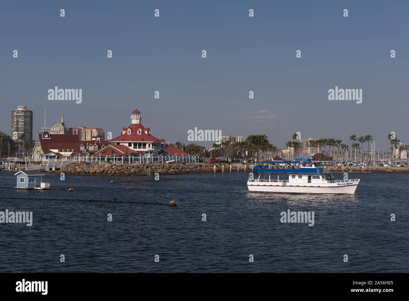 Vue sur le port, Long Beach, Californie Banque D'Images