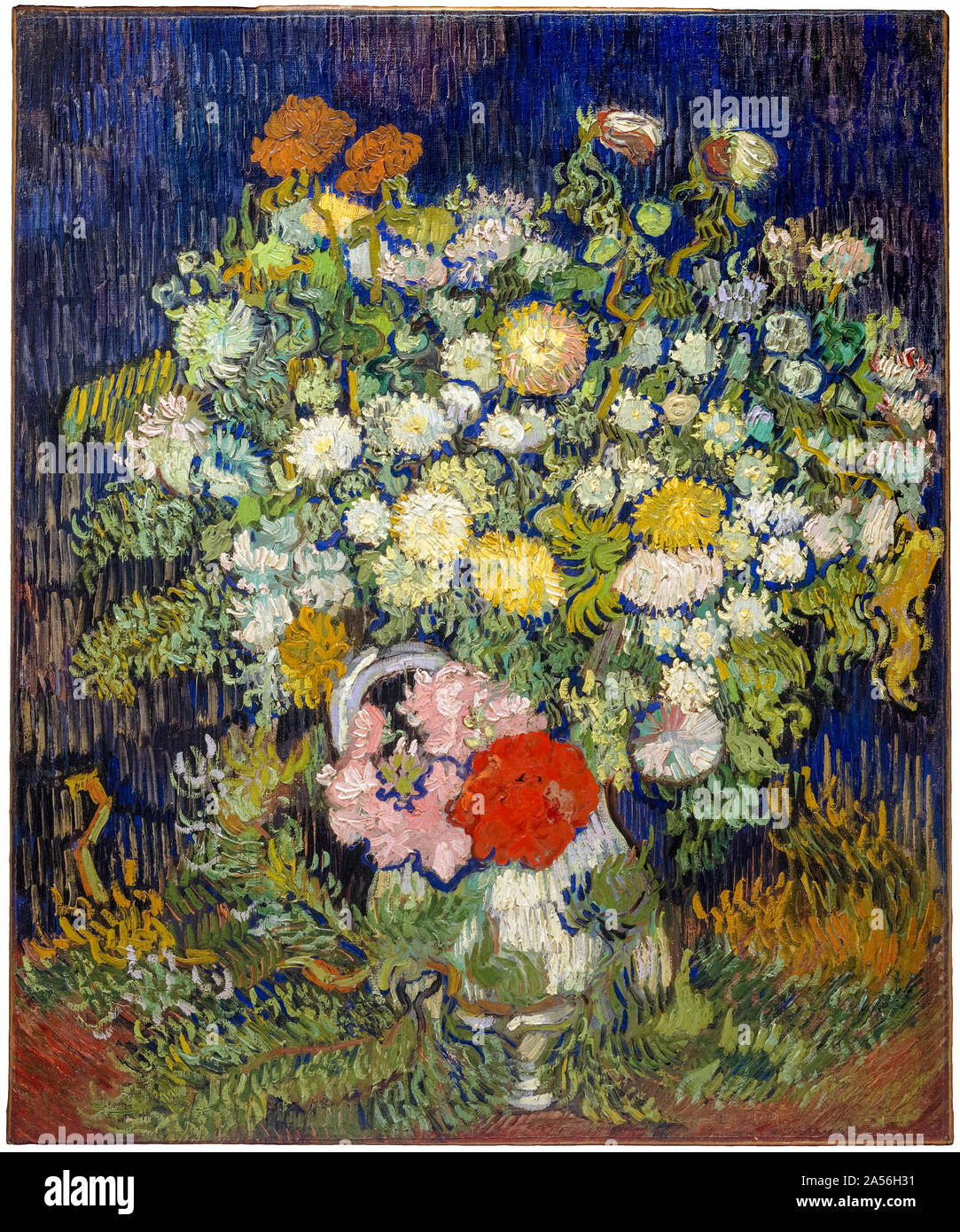 Vincent van Gogh, Bouquet de fleurs dans un vase, still life peinture, 1890 Banque D'Images