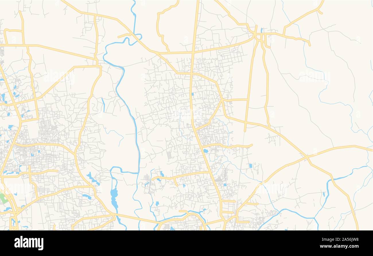 Version imprimable La carte des rues de Gazipur, au Bangladesh. Modèle de carte pour un usage en entreprise. Illustration de Vecteur