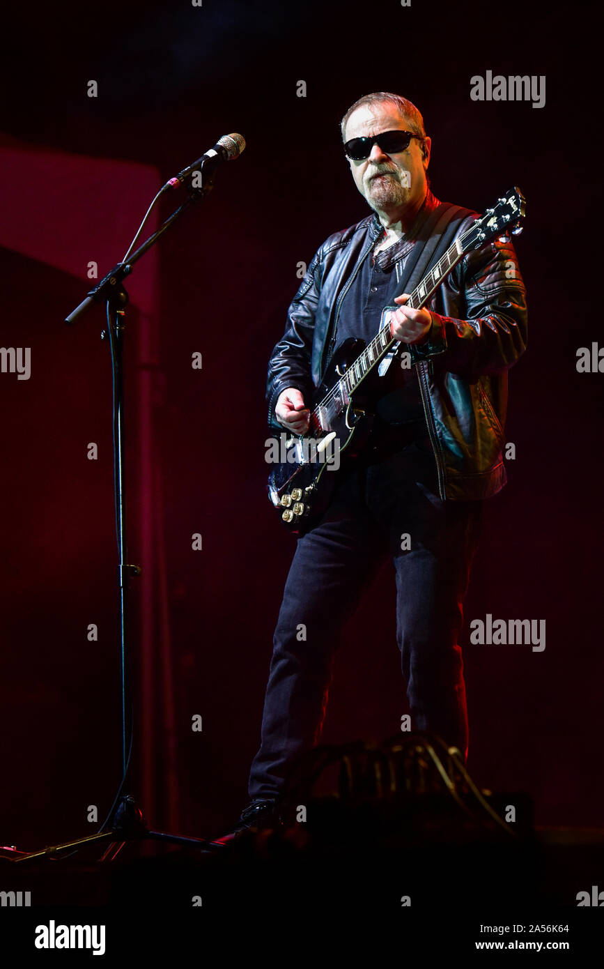 4 juillet 2019, Moapa Nevada, Eric Bloom de Blue Oyster Cult sur scène à la Moapa Event Center à Moapa, Nevada. Banque D'Images