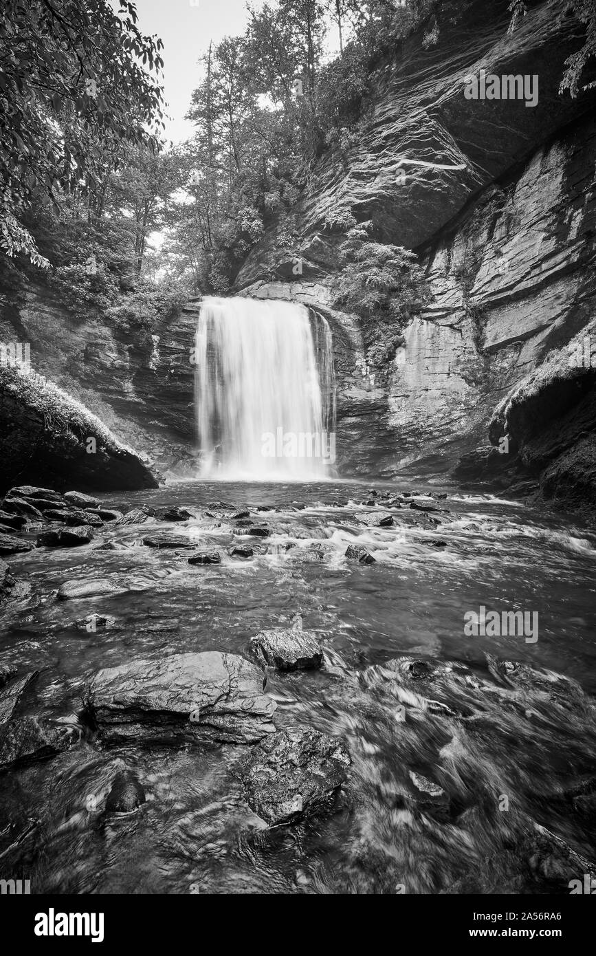 À la recherche des chutes de verre, NC. Banque D'Images