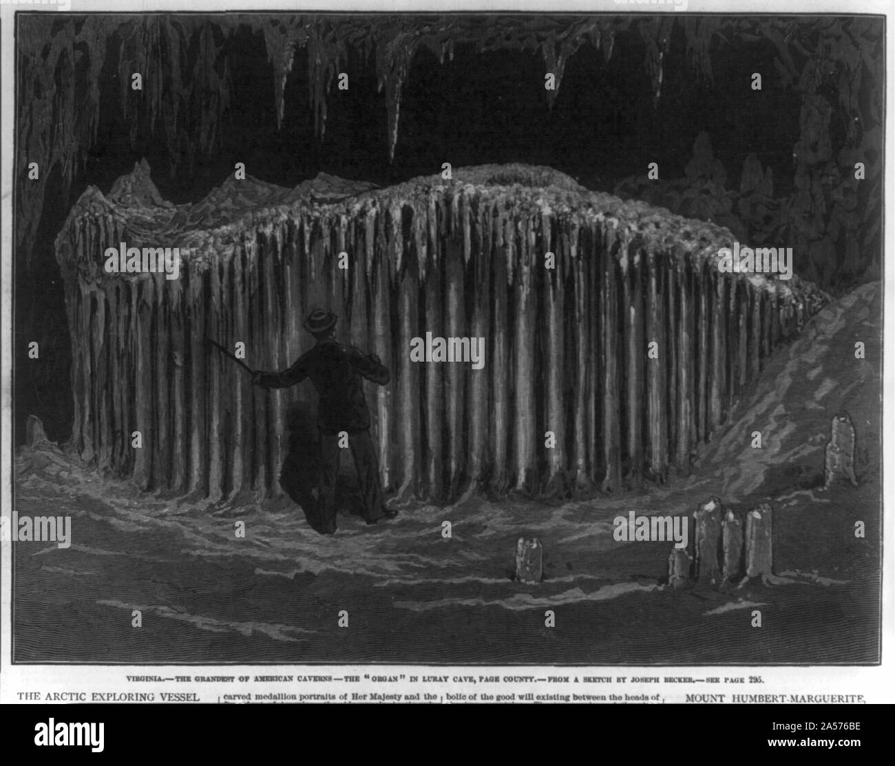 Virginie - la plus grandiose des cavernes de l'Amérique ... Luray Cave, Page Comté - l'Orgue Banque D'Images