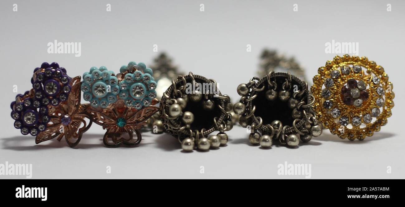 Bague bijoux boucles d'bangladais Banque D'Images