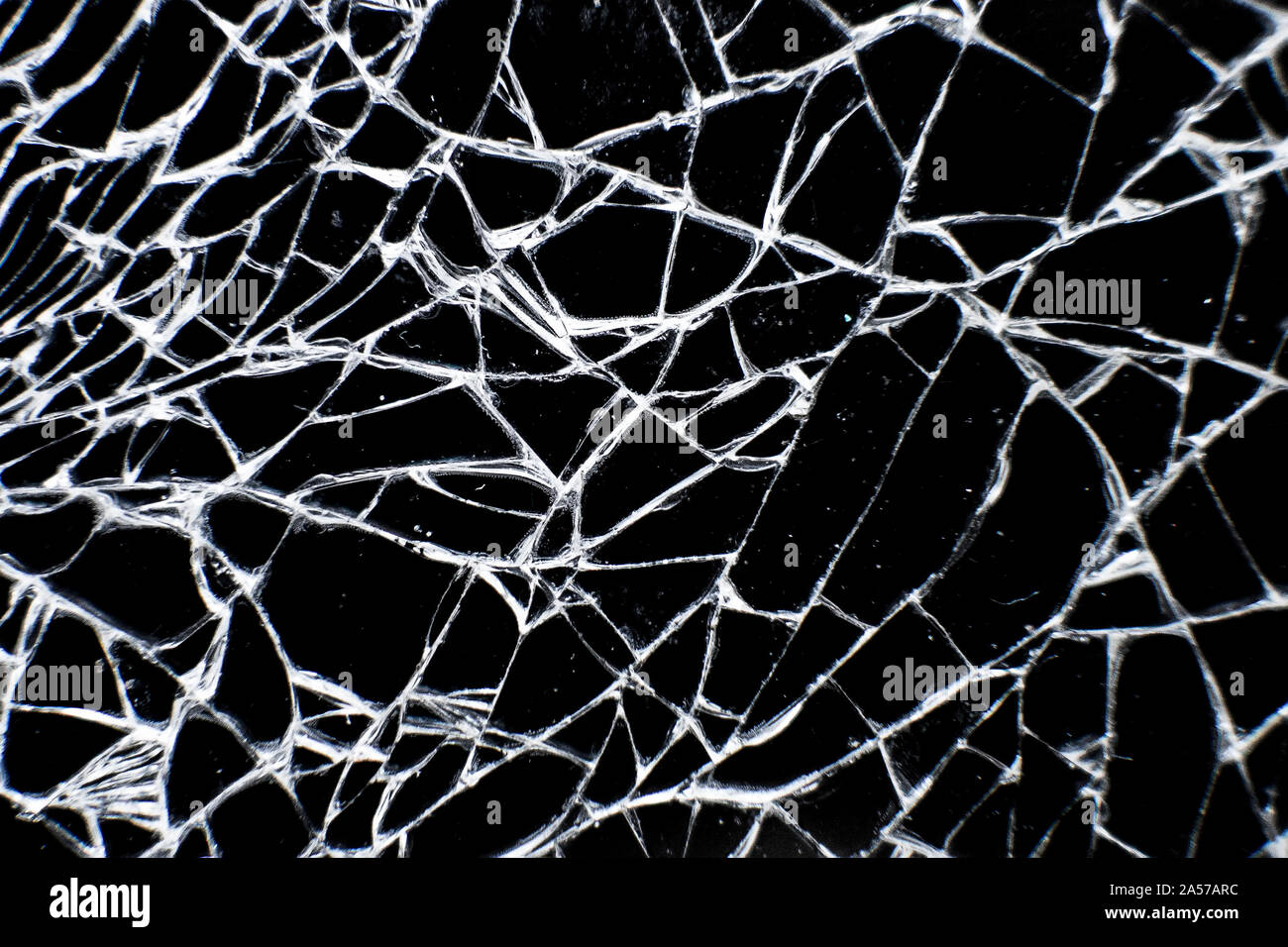 Close up de surface en verre. Broken Glass tablet computer. Écran fissuré. Banque D'Images