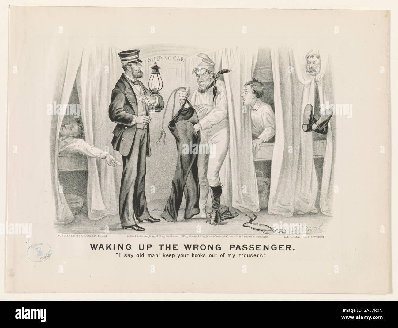 Réveiller les mauvais passager : je dis vieil homme ! Gardez vos hameçons hors de mon pantalon. Banque D'Images