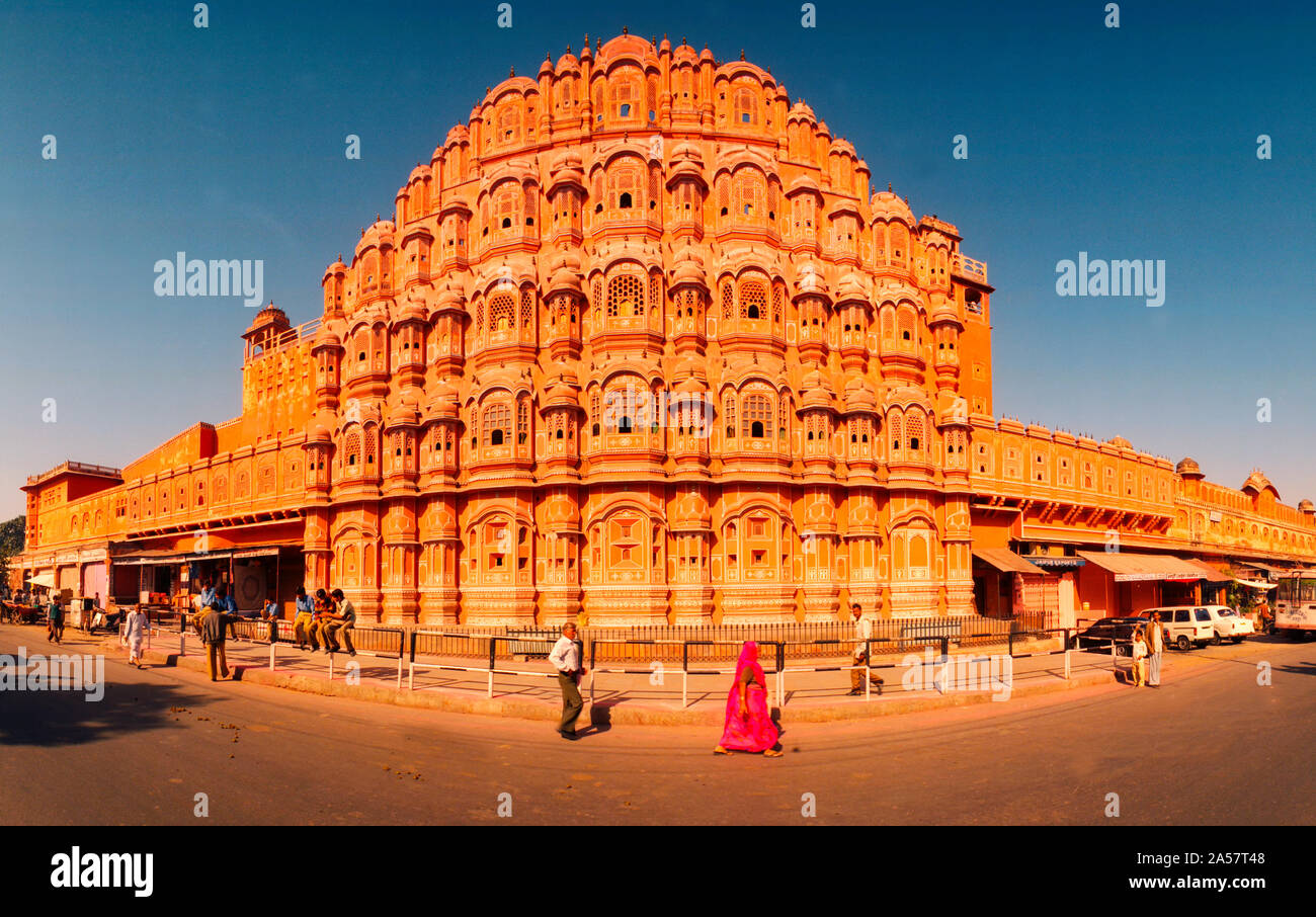 Hawa Mahal à Jaipur, Rajasthan, Inde Banque D'Images