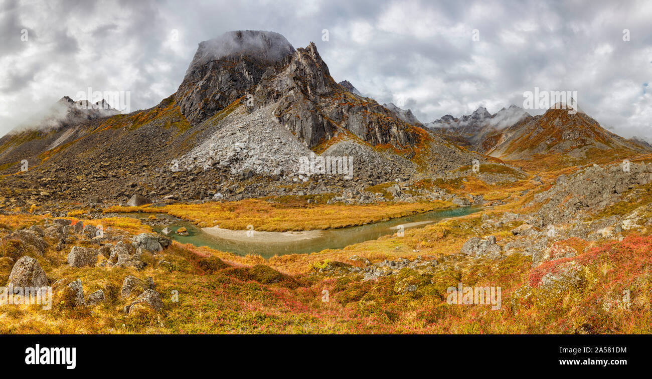 Vue panoramique des montagnes, Alaska, USA Banque D'Images