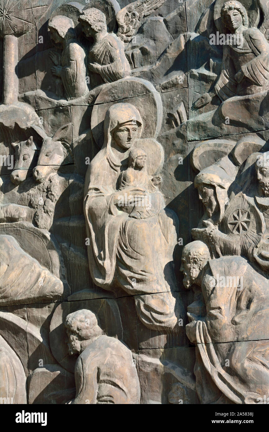 Vierge Marie. Histoire de la Géorgie Memorial. Tbilissi, Géorgie. Caucase Banque D'Images