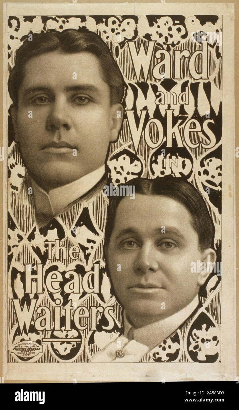Ward et Vokes dans la tête des serveurs Résumé : 1 : impression lithographie noir et blanc Banque D'Images