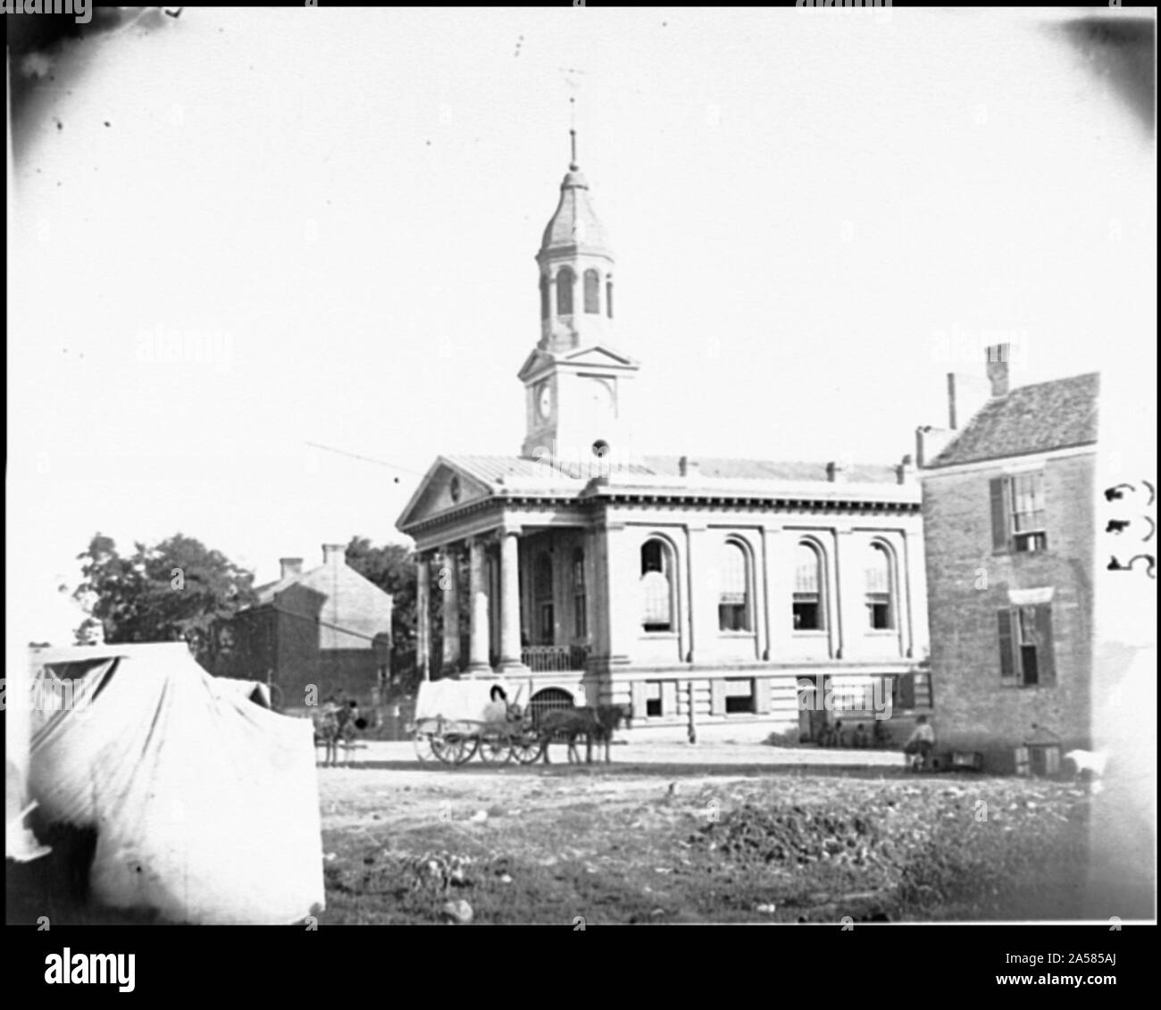 Warrenton, Va. Courthouse Résumé : Guerre civile sélectionné des photographies, 1861-1865 Banque D'Images