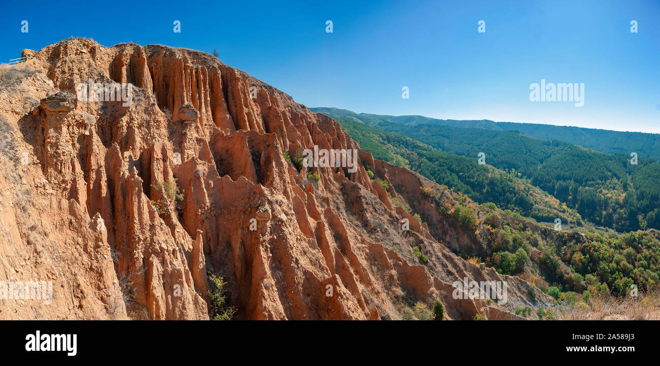 Les Pyramides de Stob Terre dans les contreforts de la montagne de Rila en Bulgarie Banque D'Images