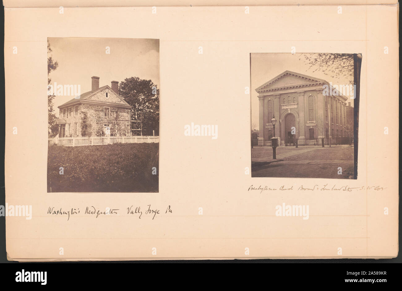 Le siège de Washington, Valley Forge en Pennsylvanie Presbyterian Church, vaste et Lombard Sts., S.W. cor. Banque D'Images