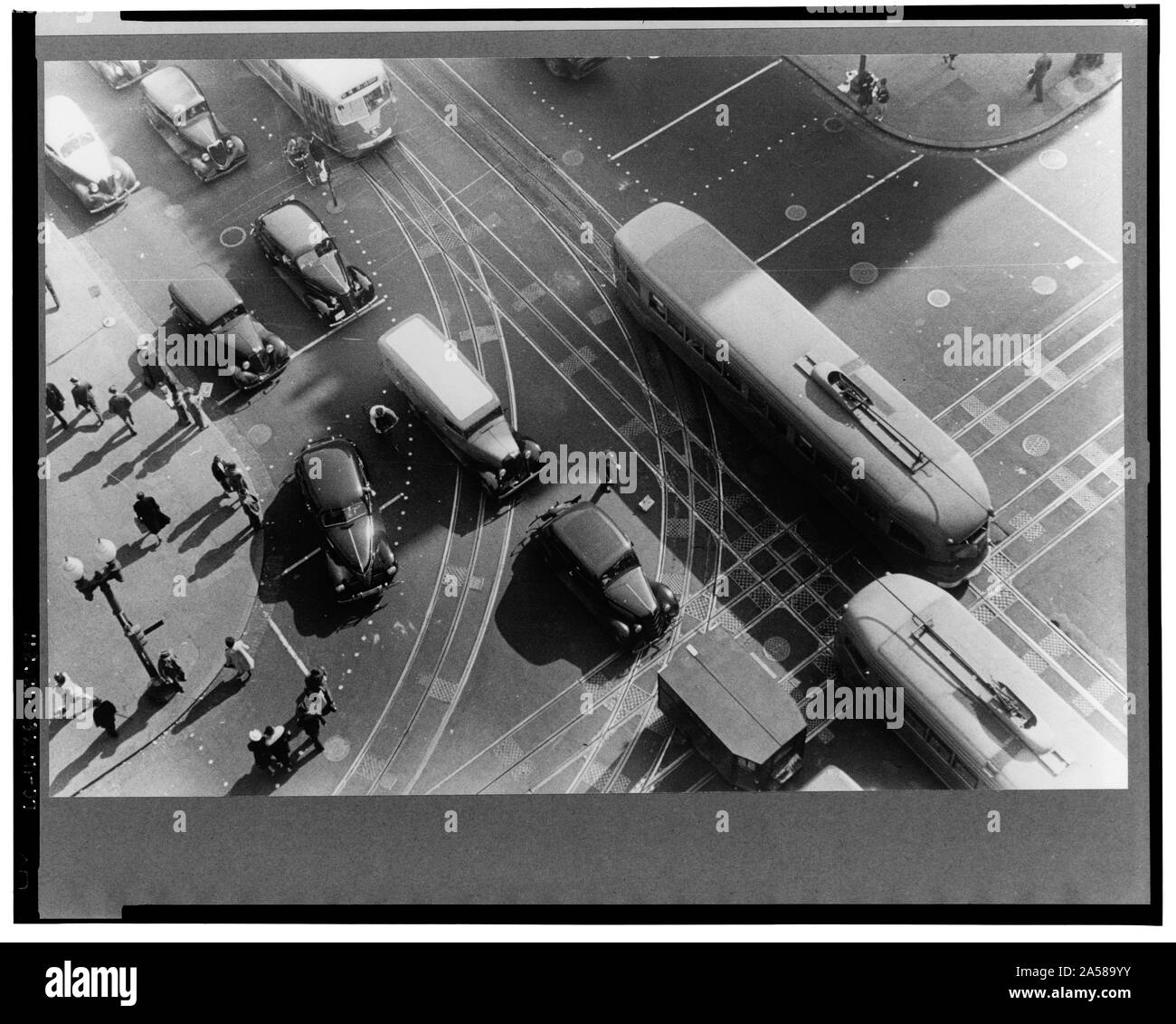 Washington, D.C. Vue aérienne d'un coin de rue Banque D'Images