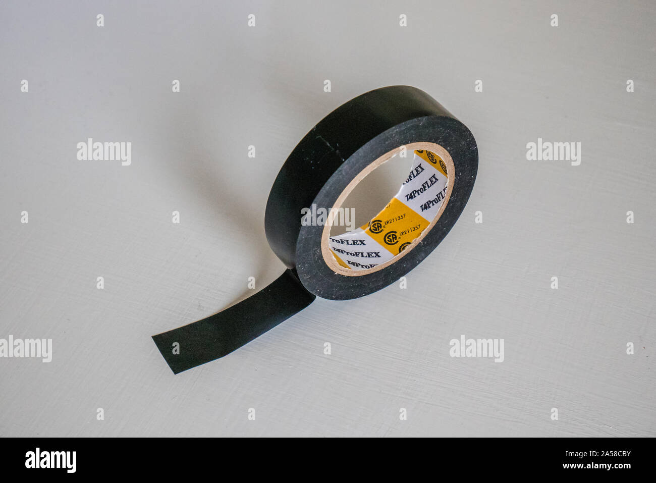 Ruban électrique noir Banque D'Images