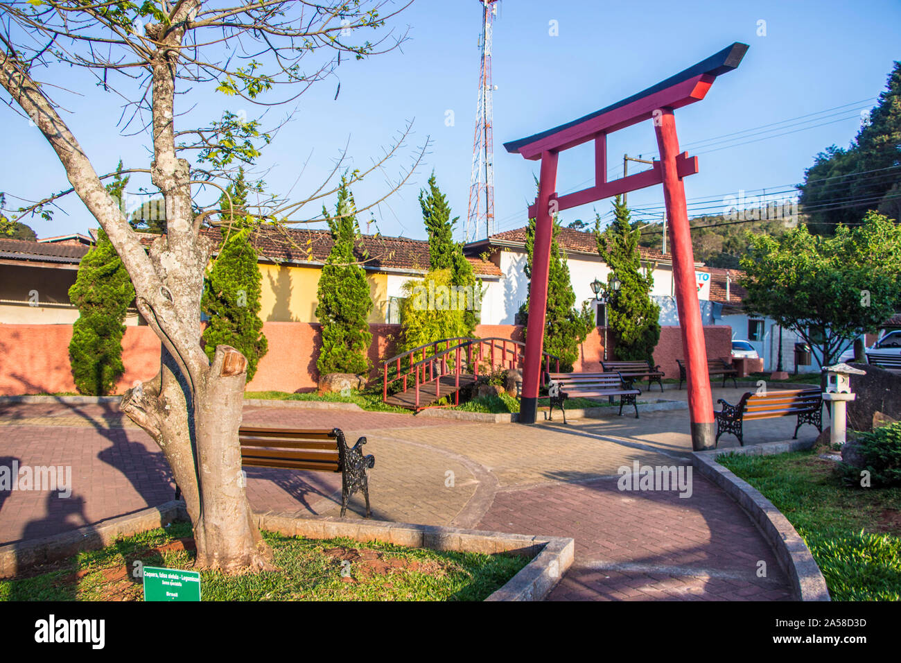 Praça do Artesão, artisan Square, Santo Antônio do Pinhal, São Paulo, Brésil Banque D'Images