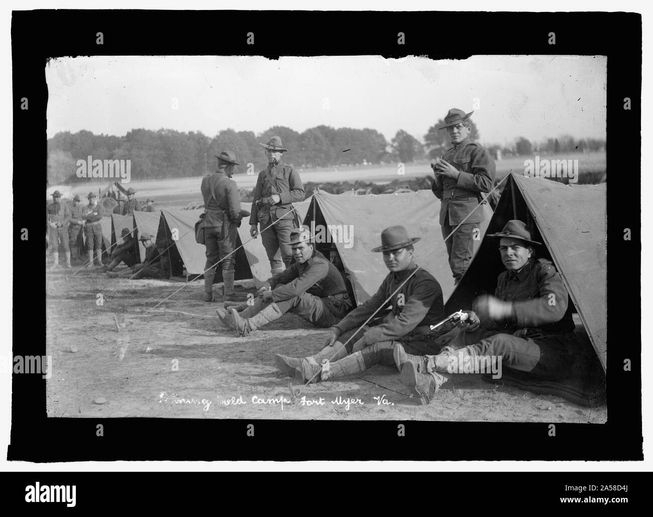 Camp de terrain de l'armée américaine, Ft. Myer, Virginie (avant 1915) Banque D'Images