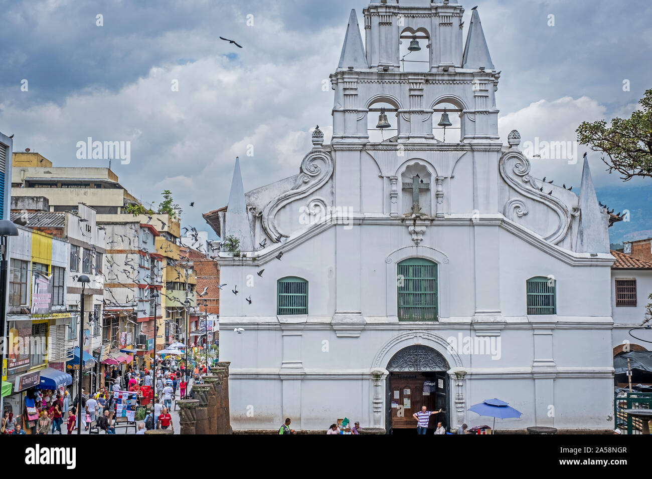 Iglesia, paroisse de la Veracruz, église, Medellín, Colombie Banque D'Images