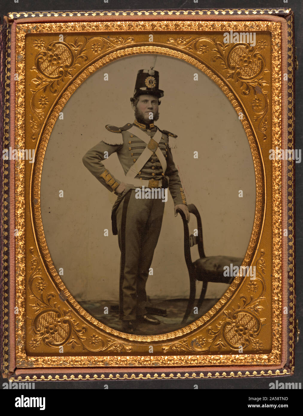 Soldat non identifié dans la milice de l'État de New York 7 uniform Banque D'Images