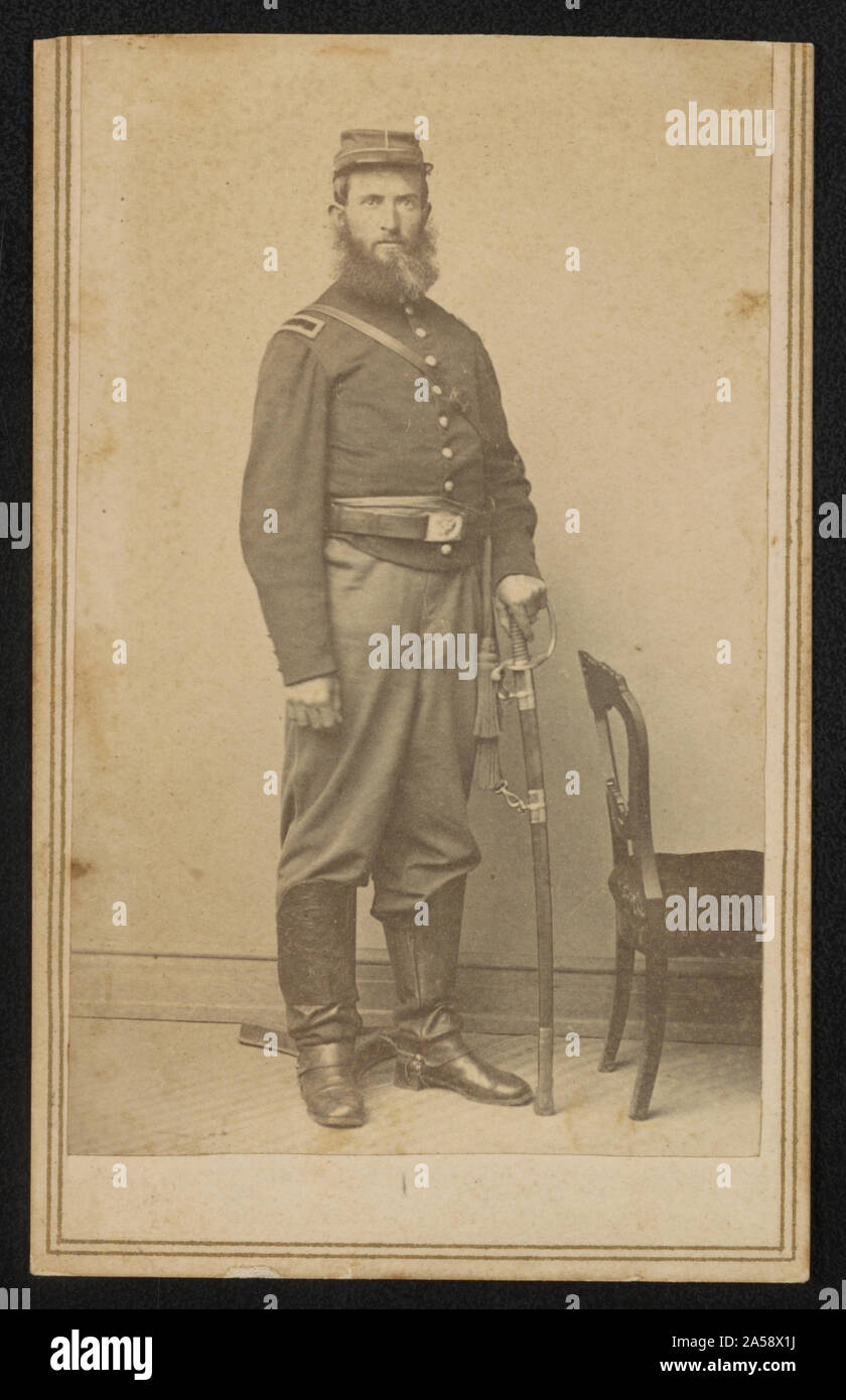 Soldat non identifié dans la cavalerie de l'Union] uniforme / Whitehurst Gallery, 434 Pennsylvania Ave., Washington, D.C. Banque D'Images