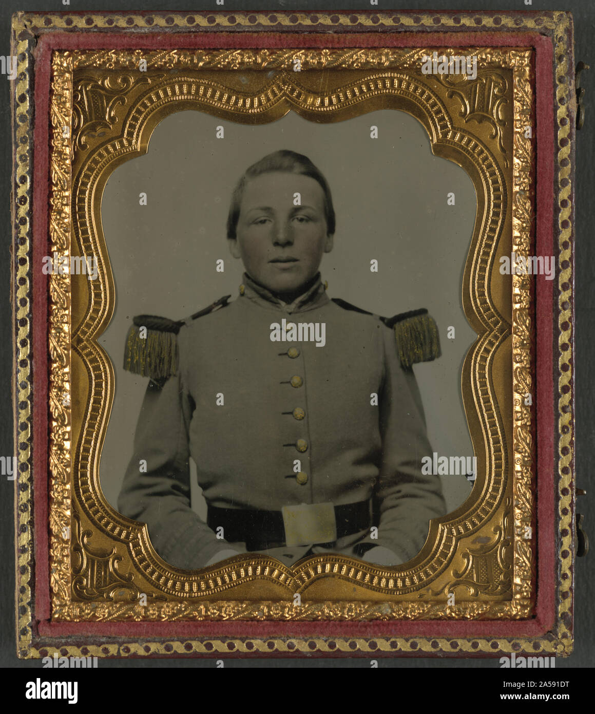 Soldat non identifié dans la milice de Virginie uniform Banque D'Images