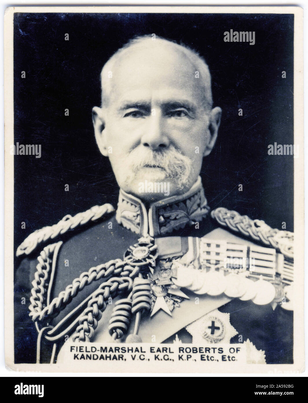 Portrait de carte cigarette-champ Earl marshall Roberts de Kandahar Banque D'Images