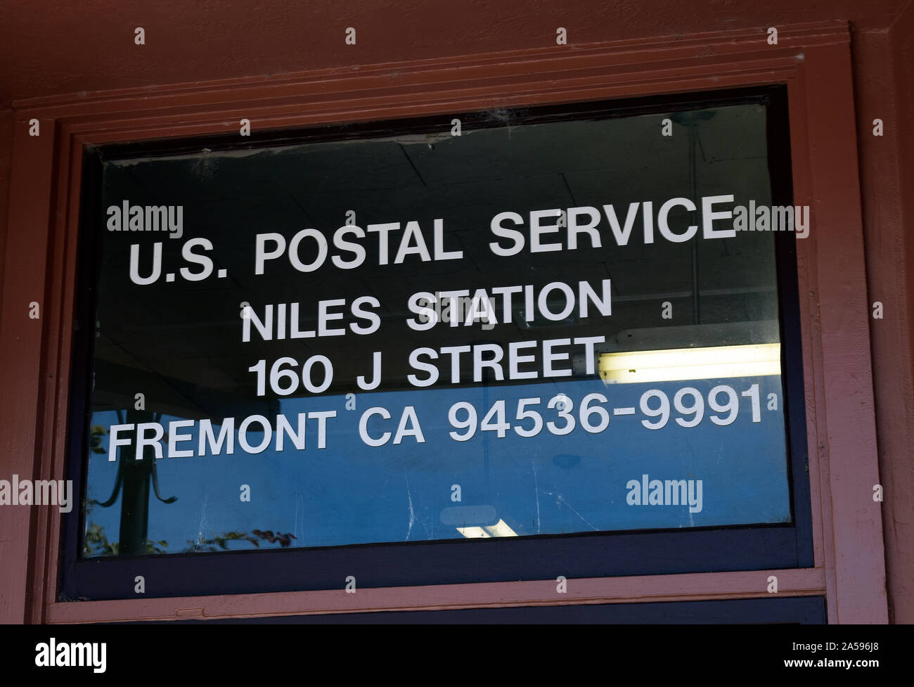 Us Postal Service, signe. Niles, Fremont, Californie Banque D'Images