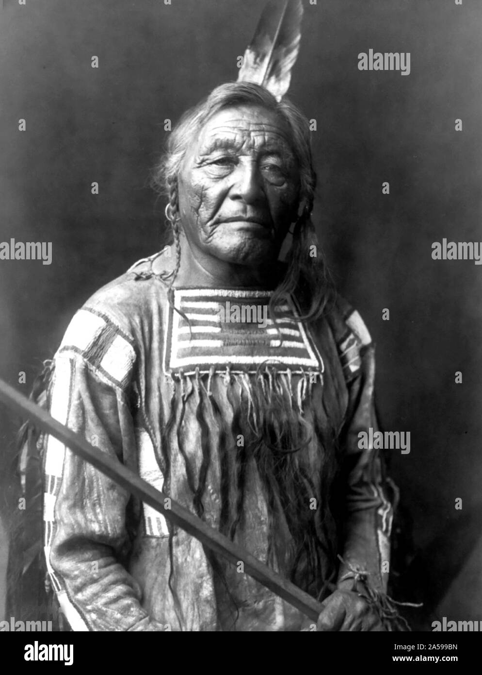 Edward S. Curtis indiens des États-Unis - Elk assis--Apsaroke ca. 1908 Banque D'Images Edward S. Curtis indiens des États-Unis - Elk assis--Apsaroke ca. 1908 Banque D'Images