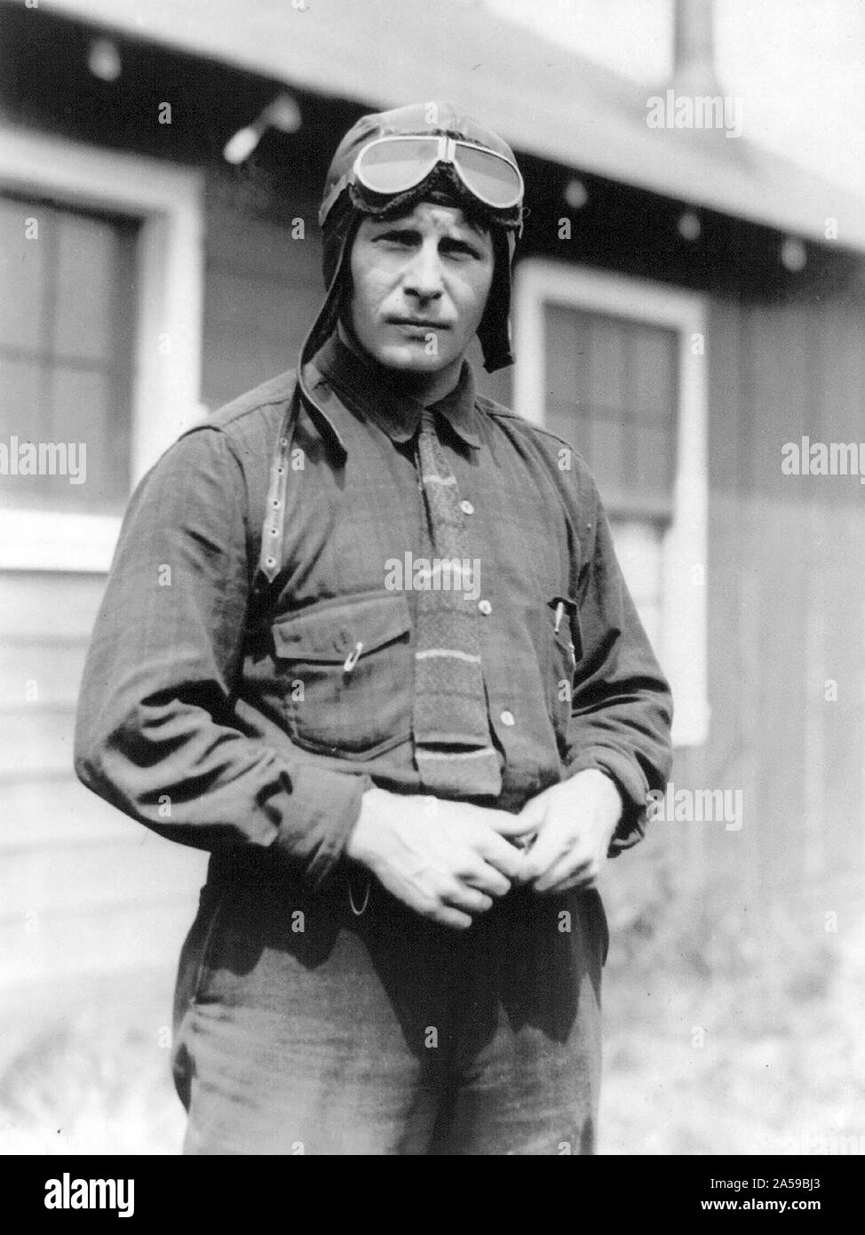 Bernt Balchen 11 29 1929 -pilote du Byrd sur le pôle Sud, vol 29, 1929 ; 12 longueur, dans Aviator's vêtements, Banque D'Images