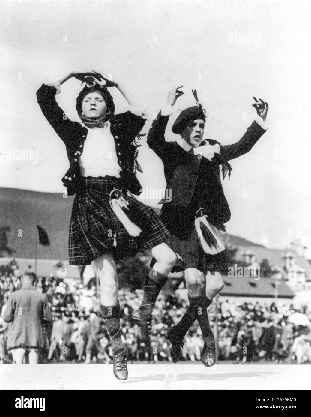 À Braemar et Inverness, highland rencontres sont organisées chaque année... 1900-1925 Scottland Banque D'Images