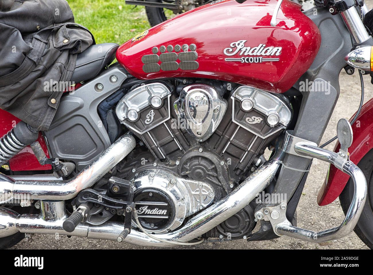 Moto Scout indien Banque D'Images