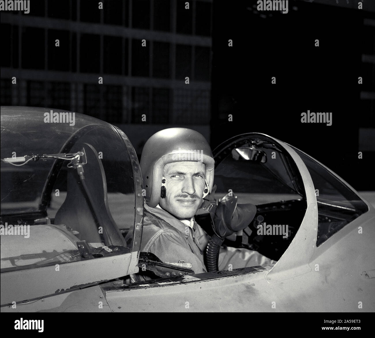 George Cooper, pilote d'essai d'Ames Banque D'Images