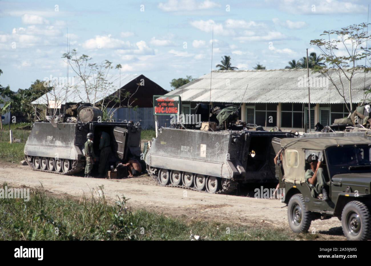 États-unis d'Vietnam-Krieg / Guerre du Vietnam - US ARMY / United States Army Véhicules blindés M113 ACP Banque D'Images